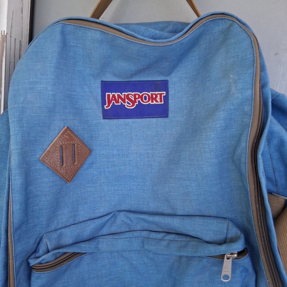 Vintage Jansport Hiking Camping‎ Backpack External Frame Blue EVC